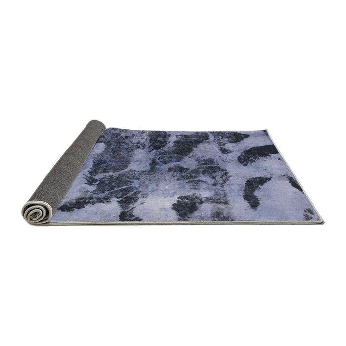 Sideview of Abstract Blue Gray Modern Rug, abs1120