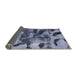 Sideview of Abstract Blue Gray Modern Rug, abs1120