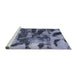 Sideview of Machine Washable Abstract Blue Gray Rug, wshabs1120