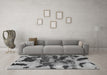 Machine Washable Abstract Gray Modern Rug in a Living Room,, wshabs1120gry