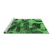 Sideview of Machine Washable Abstract Emerald Green Modern Area Rugs, wshabs1120emgrn