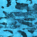 Square Machine Washable Abstract Light Blue Modern Rug, wshabs1120lblu