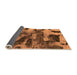 Sideview of Abstract Orange Modern Rug, abs1120org