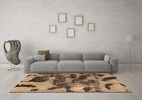 Machine Washable Abstract Brown Modern Rug, wshabs1120brn