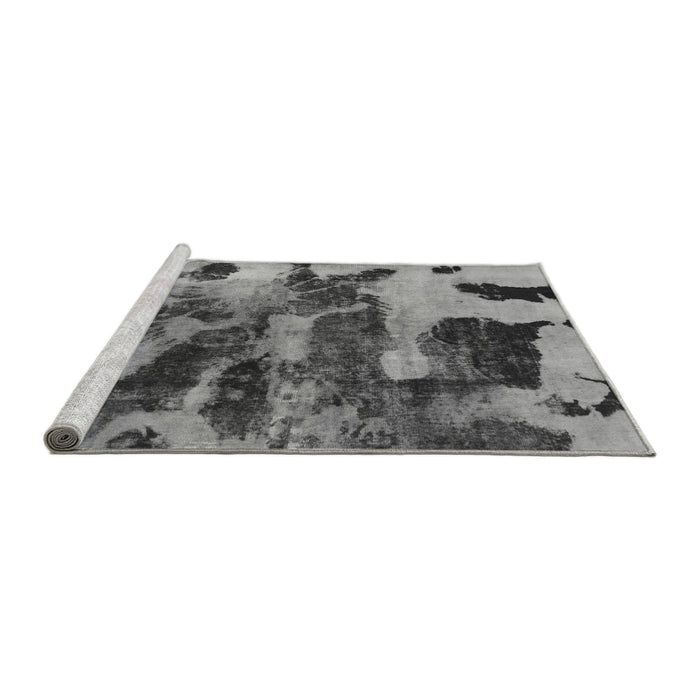 Sideview of Machine Washable Abstract Gray Modern Rug, wshabs1120gry