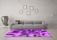 Machine Washable Abstract Pink Modern Rug, wshabs1120pnk