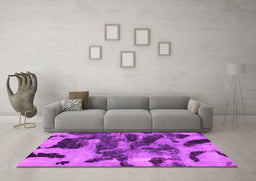 Machine Washable Abstract Pink Modern Rug in a Living Room, wshabs1120pnk