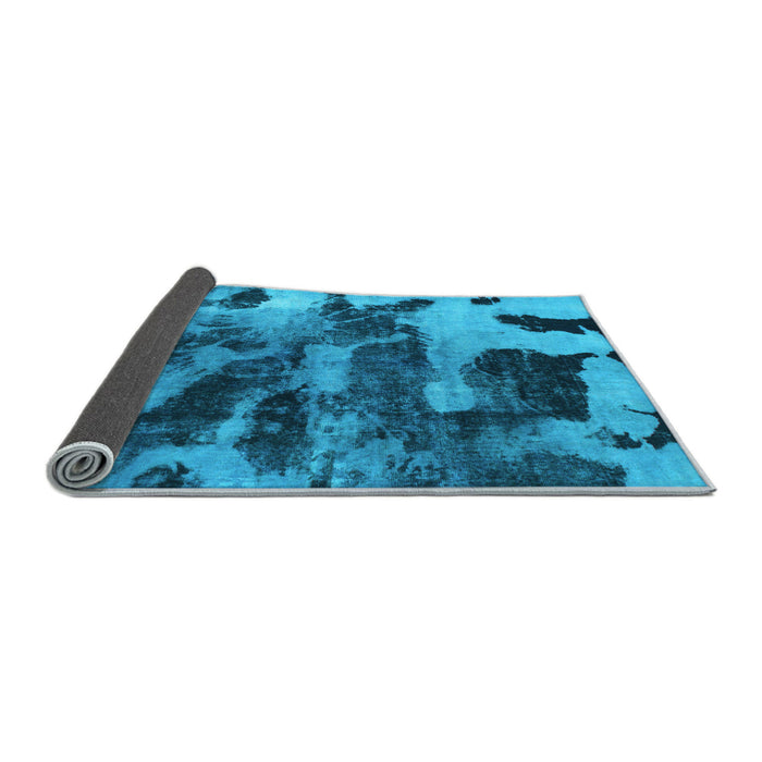 Sideview of Abstract Light Blue Modern Rug, abs1120lblu