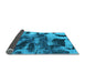 Sideview of Abstract Light Blue Modern Rug, abs1120lblu