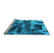 Sideview of Machine Washable Abstract Light Blue Modern Rug, wshabs1120lblu