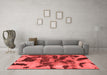 Modern Red Washable Rugs