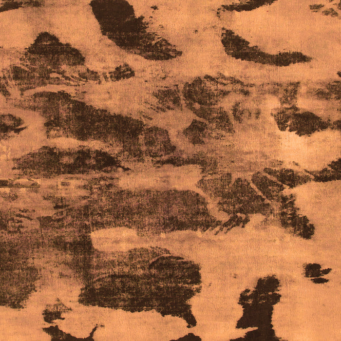 Square Machine Washable Abstract Orange Modern Area Rugs, wshabs1120org