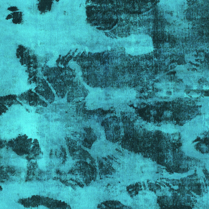 Machine Washable Abstract Turquoise Modern Area Rugs, wshabs1120turq