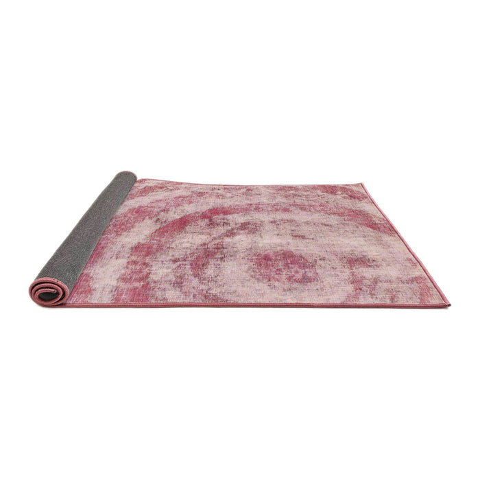 Sideview of Abstract Pink Modern Rug, abs1121