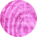 Round Abstract Pink Modern Rug, abs1121pnk