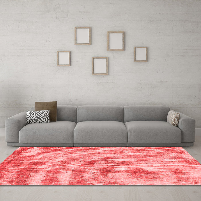 Modern Red Washable Rugs