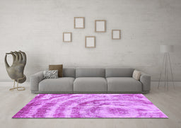 Machine Washable Abstract Purple Modern Area Rugs in a Living Room, wshabs1121pur