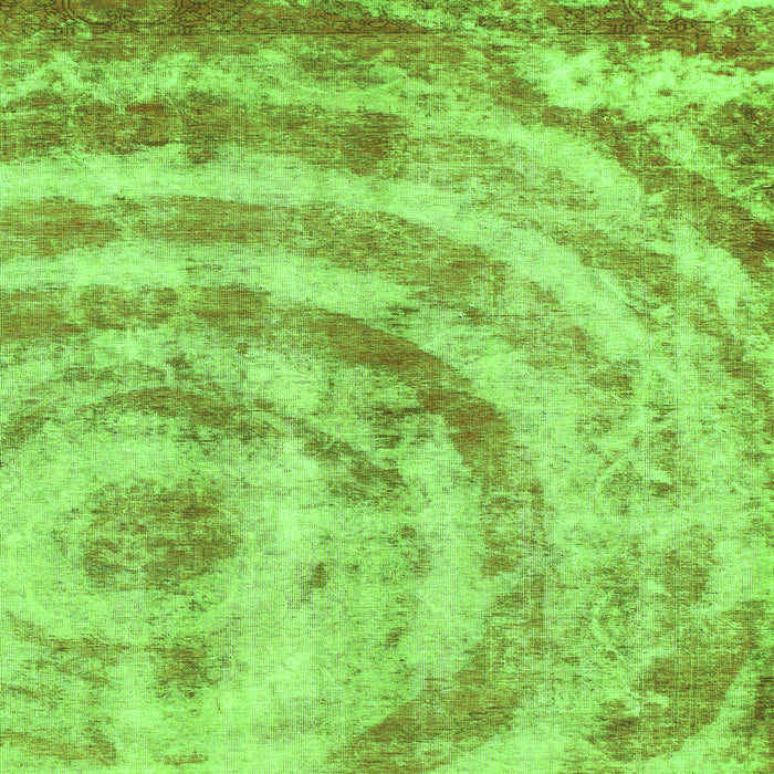 Square Machine Washable Abstract Green Modern Area Rugs, wshabs1121grn