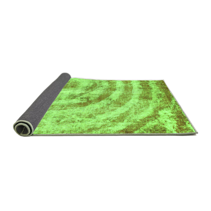 Sideview of Abstract Green Modern Rug, abs1121grn