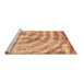 Sideview of Machine Washable Abstract Brown Modern Rug, wshabs1121brn