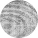 Round Abstract Gray Modern Rug, abs1121gry