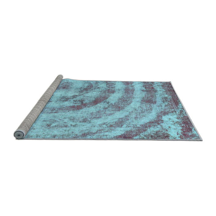 Sideview of Machine Washable Abstract Light Blue Modern Rug, wshabs1121lblu