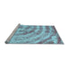 Sideview of Machine Washable Abstract Light Blue Modern Rug, wshabs1121lblu