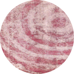Square Abstract Pink Modern Rug, abs1121
