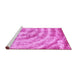 Sideview of Machine Washable Abstract Pink Modern Rug, wshabs1121pnk
