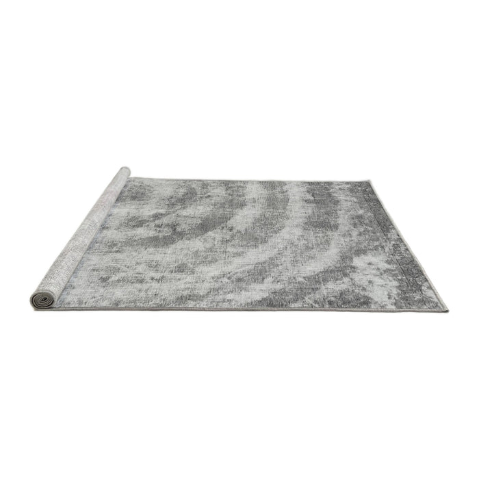 Sideview of Machine Washable Abstract Gray Modern Rug, wshabs1121gry