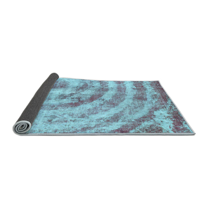 Sideview of Abstract Light Blue Modern Rug, abs1121lblu