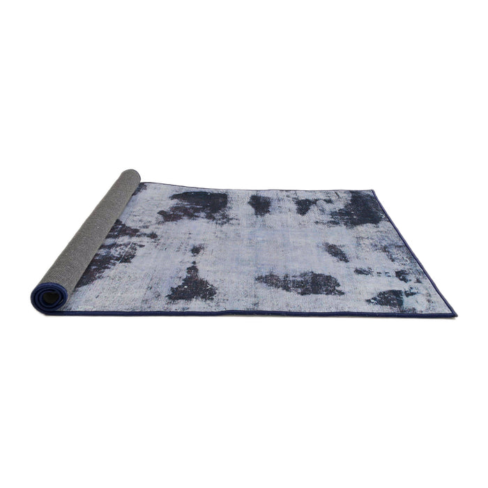 Sideview of Abstract Light Steel Blue Modern Rug, abs1122