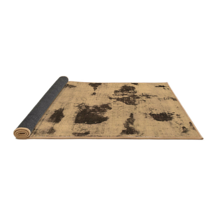 Sideview of Abstract Brown Modern Rug, abs1122brn