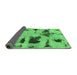 Sideview of Abstract Emerald Green Modern Rug, abs1122emgrn