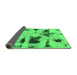 Sideview of Abstract Green Modern Rug, abs1122grn