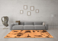 Machine Washable Abstract Orange Modern Rug, wshabs1122org