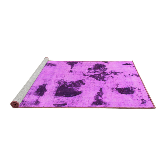 Sideview of Machine Washable Abstract Pink Modern Rug, wshabs1122pnk