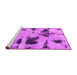 Sideview of Machine Washable Abstract Pink Modern Rug, wshabs1122pnk