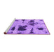 Sideview of Machine Washable Abstract Purple Modern Area Rugs, wshabs1122pur