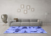 Machine Washable Abstract Blue Modern Rug in a Living Room, wshabs1122blu