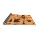 Sideview of Abstract Orange Modern Rug, abs1122org