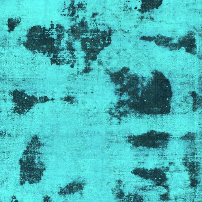 Machine Washable Abstract Turquoise Modern Area Rugs, wshabs1122turq