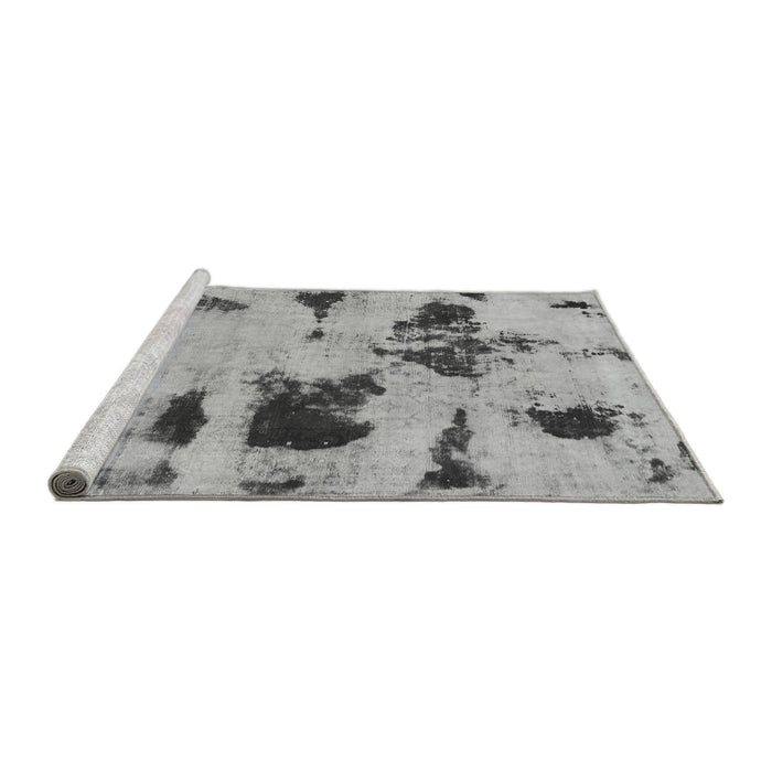 Sideview of Machine Washable Abstract Gray Modern Rug, wshabs1122gry