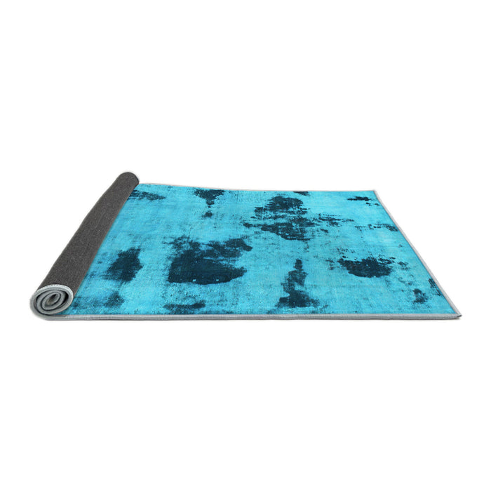 Sideview of Abstract Light Blue Modern Rug, abs1122lblu