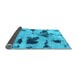 Sideview of Abstract Light Blue Modern Rug, abs1122lblu