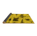 Sideview of Abstract Yellow Modern Rug, abs1122yw