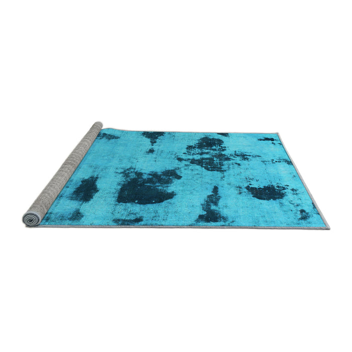 Sideview of Machine Washable Abstract Light Blue Modern Rug, wshabs1122lblu
