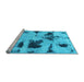 Sideview of Machine Washable Abstract Light Blue Modern Rug, wshabs1122lblu