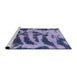 Sideview of Machine Washable Abstract Purple Mimosa Purple Rug, wshabs1123