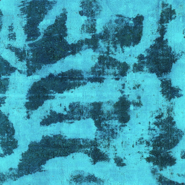 Machine Washable Abstract Turquoise Modern Area Rugs, wshabs1123turq